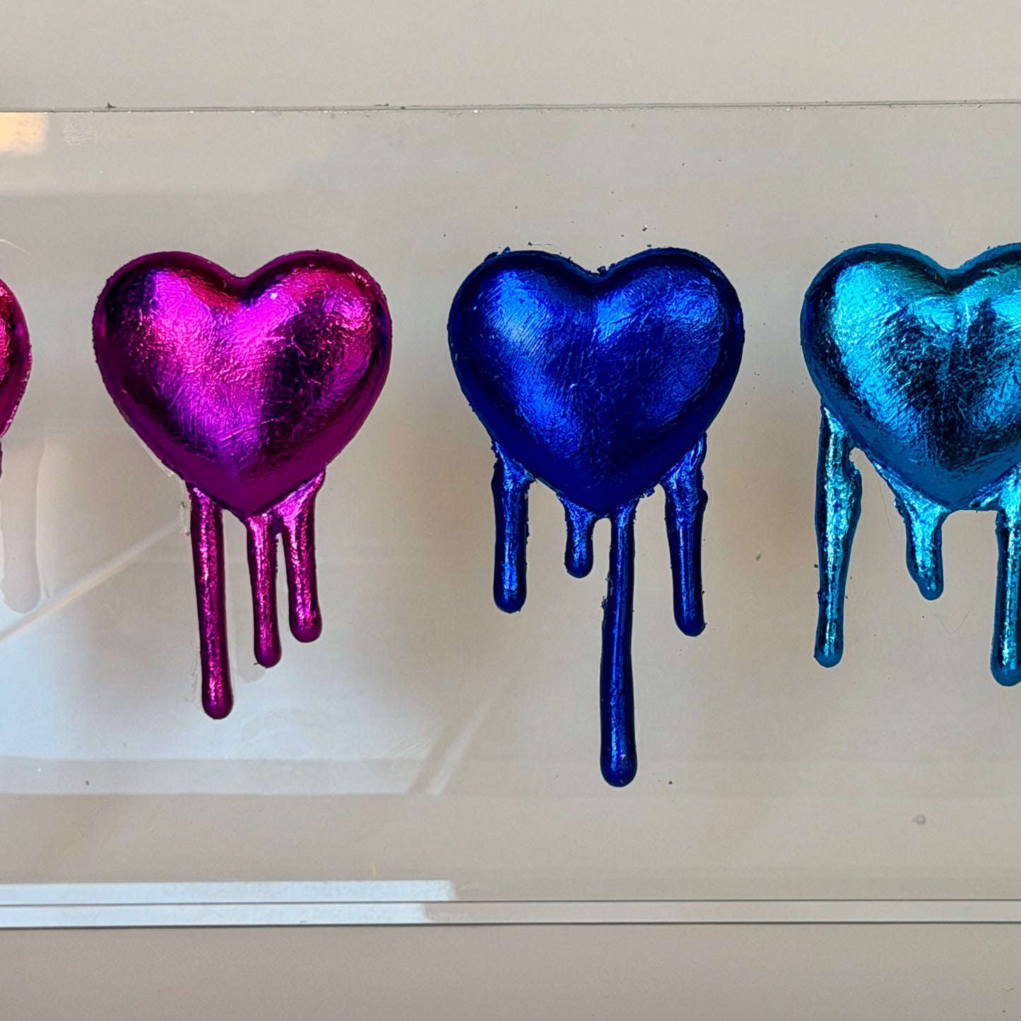 Bleeding Hearts Lucite Sculpture