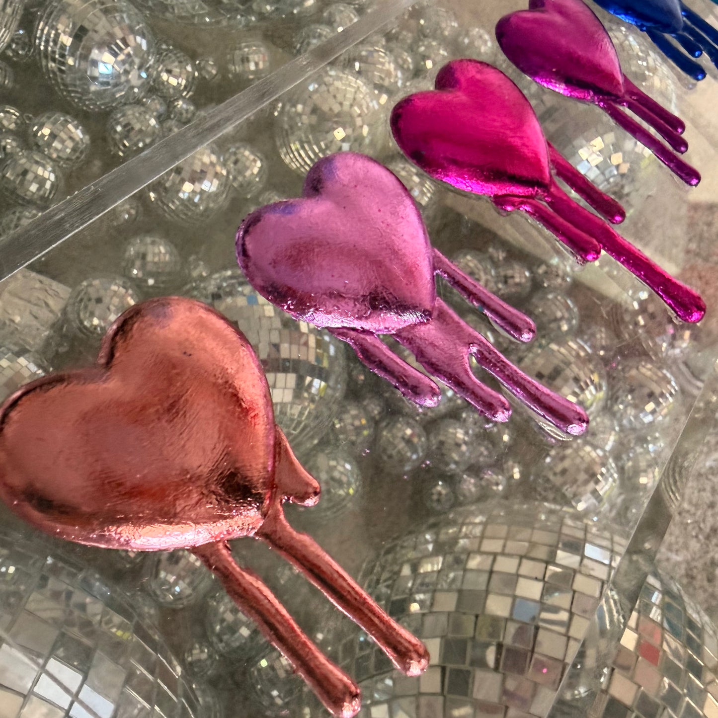 Bleeding Hearts Lucite Sculpture