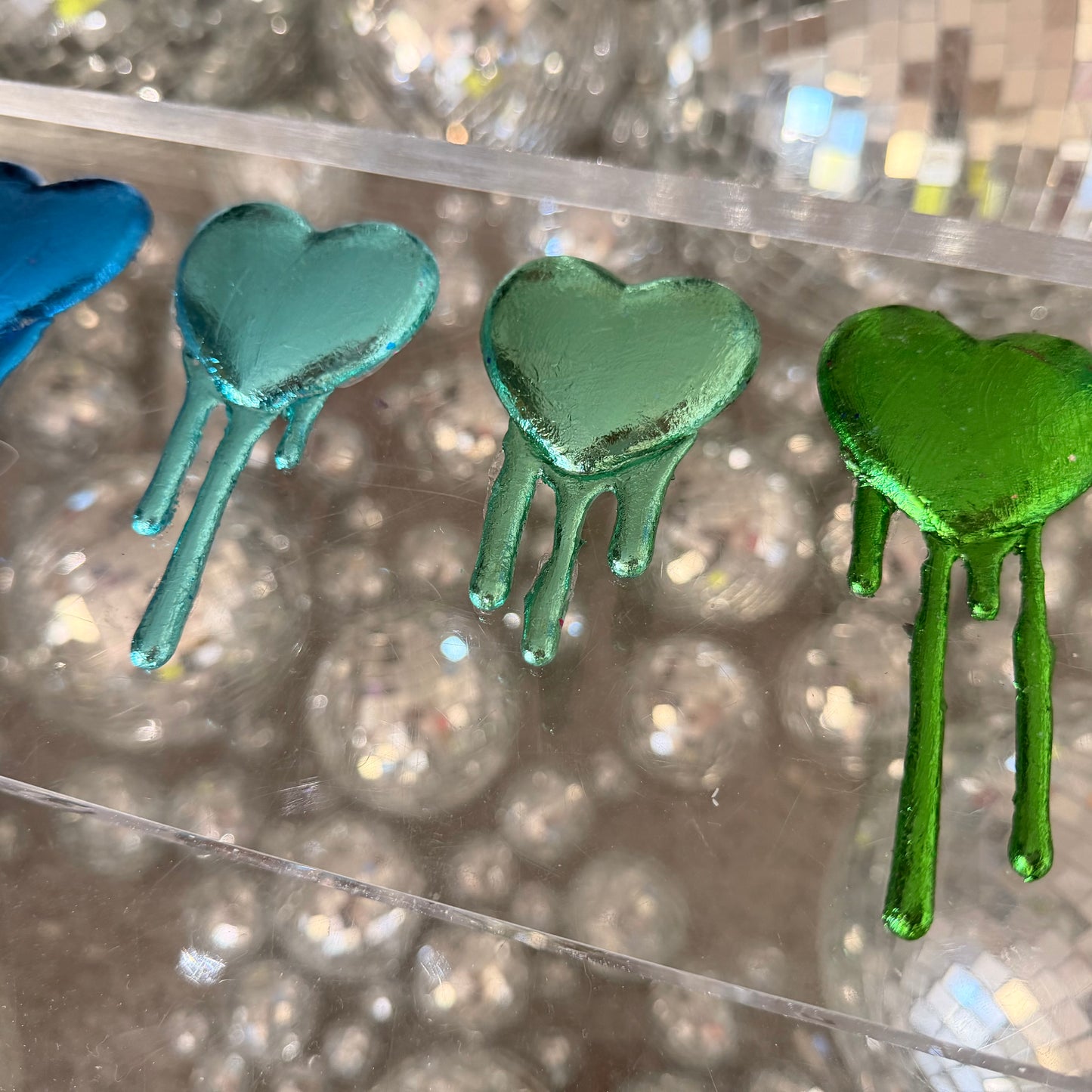 Bleeding Hearts Lucite Sculpture